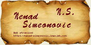 Nenad Simeonović vizit kartica
